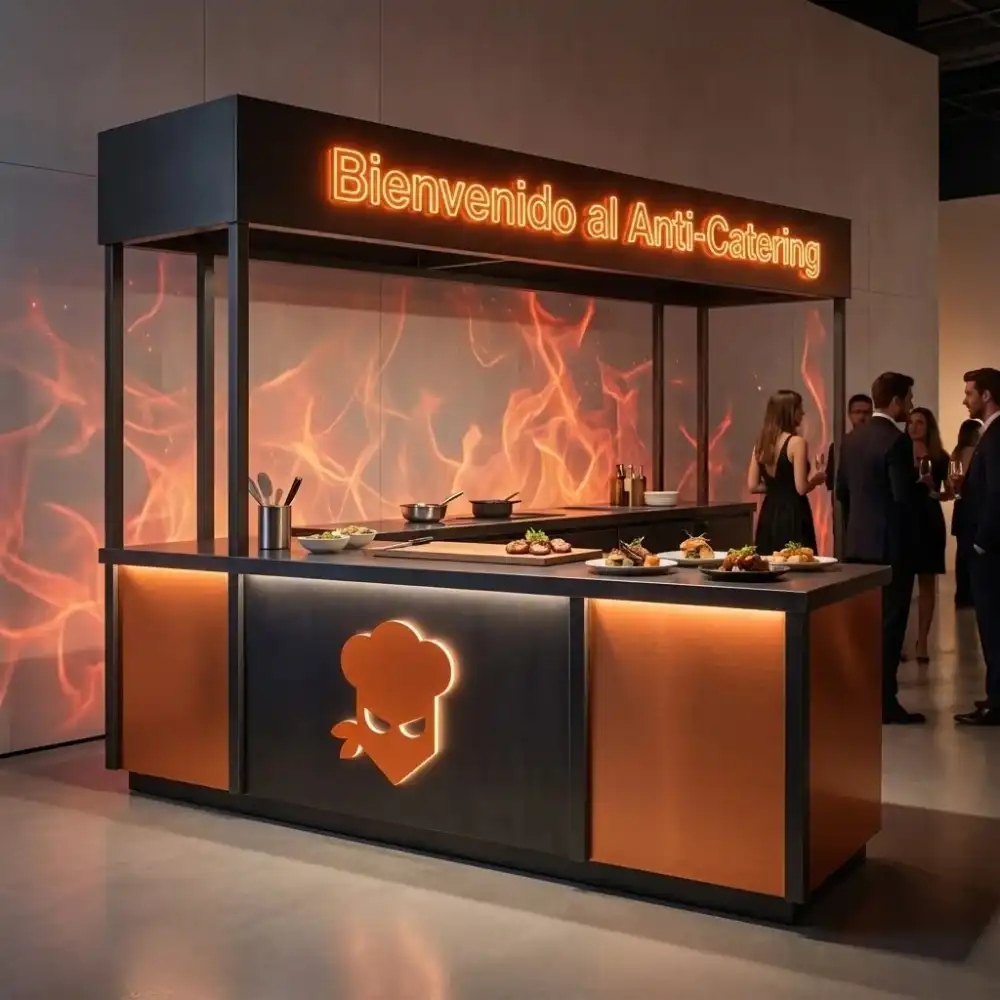 Detalle de presentación de catering gourmet - Rollo Privado Sabadell Catering presentación gourmet Sabadell